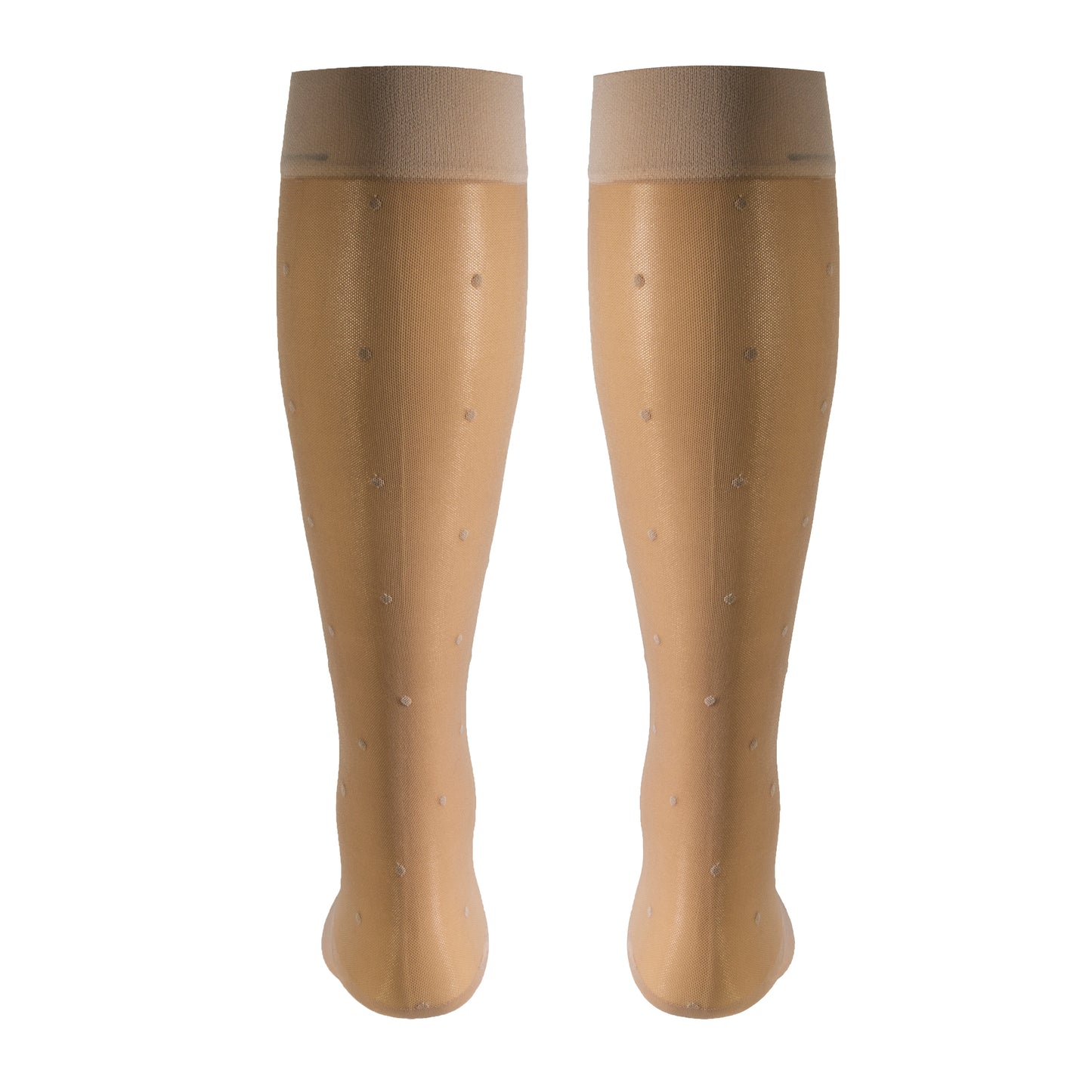 Truform Sheer Compression Stockings, 15-20 mmHg, Women's Knee High Length, Dot Pattern
