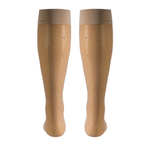 Truform Sheer Compression Stockings, 15-20 mmHg, Women's Knee High Length, Dot Pattern