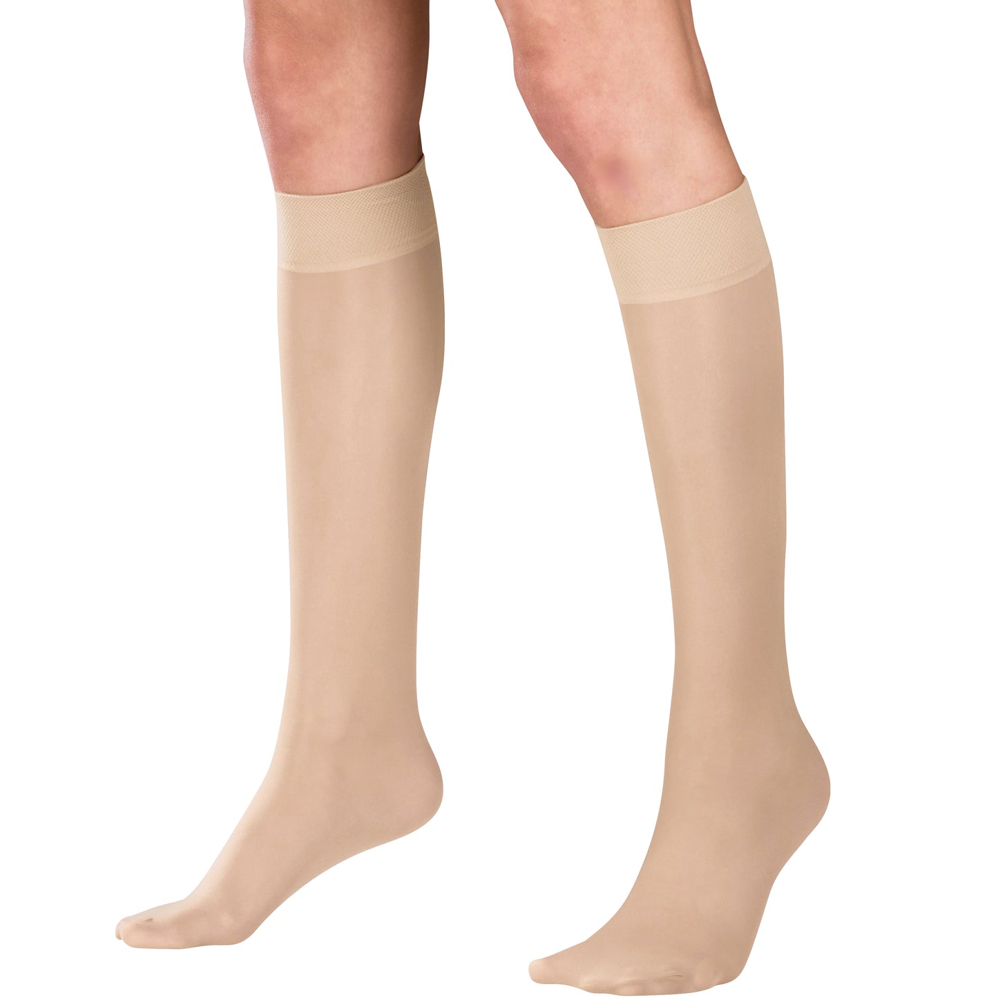 Truform Sheer Compression Stockings, 20-30 mmHg, Women's Knee High Length, 30 Denier