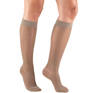 Truform Sheer Compression Stockings, 15-20 mmHg, Women's Knee High Length, 20 Denier