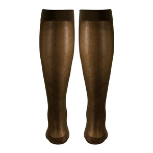 Truform Sheer Compression Stockings, 15-20 mmHg, Women's Knee High Length, Diamond Pattern
