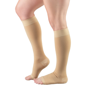 Truform 20-30 mmHg Compression Stockings for Men and Women, Knee High Length, Open Toe