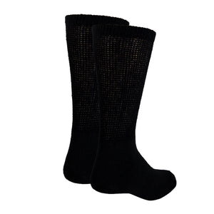 Truform Diabetic Socks for Men and Women, Medical Style Crew Length, Mid Calf Height, 3 pairs