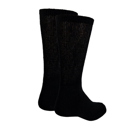 Truform Diabetic Socks for Men and Women, Medical Style Crew Length, Mid Calf Height, 3 pairs