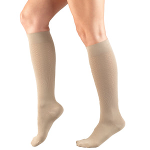 Truform Compression Socks, 15-20 mmHg, Women's Dress Socks, Knee High Over Calf Length