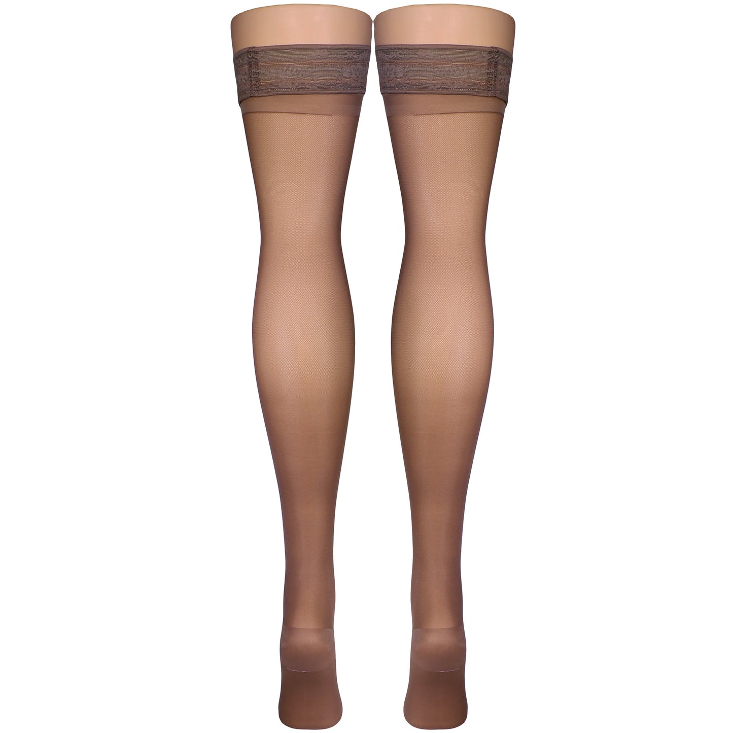 Truform Sheer Compression Stockings, 15-20 mmHg, Women's Thigh High Length, 20 Denier