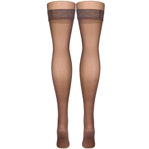Truform Sheer Compression Stockings, 15-20 mmHg, Women's Thigh High Length, 20 Denier