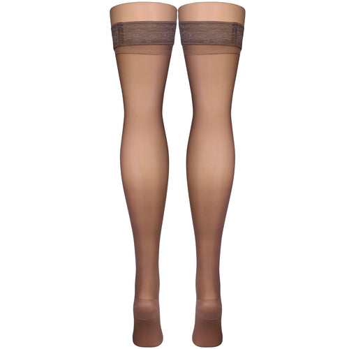 Truform Sheer Compression Stockings, 15-20 mmHg, Women's Thigh High Length, 20 Denier