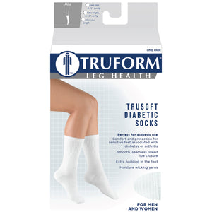 Truform Medical Compression Socks for Men and Women, 8-15 mmHg Crew Length to Mid-Calf