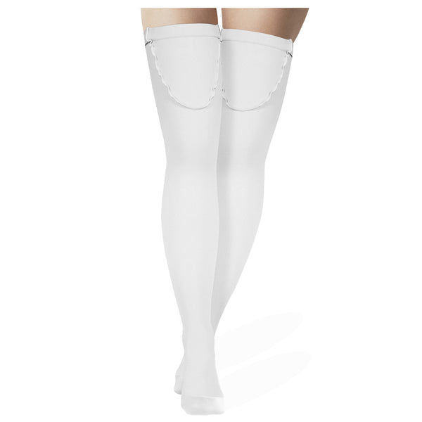 Truform Surgical Stockings, 18 mmHg Compression for Men and Women, Thigh High Length, Closed Toe