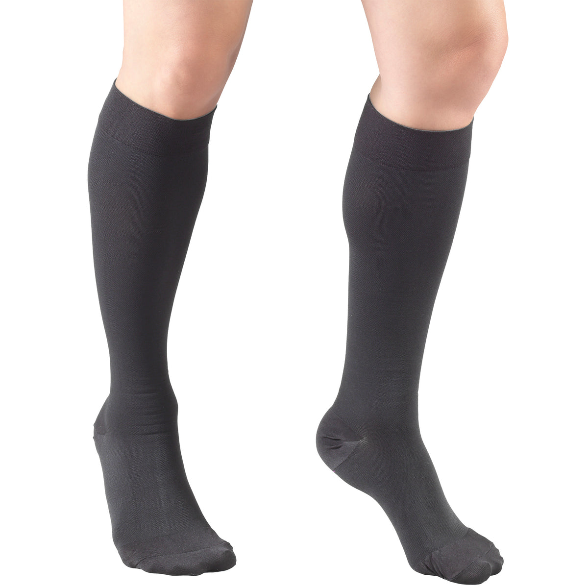Truform 20-30 mmHg Compression Stockings for Men and Women, Knee High Length, Closed Toe