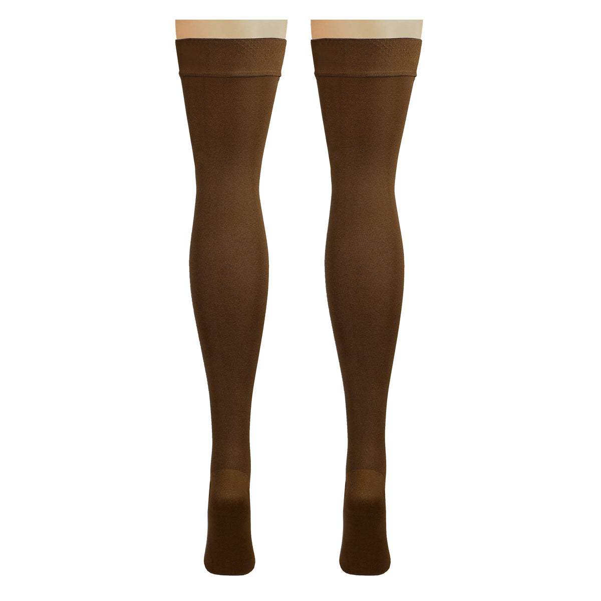 Truform 20-30 mmHg Compression Stockings for Men and Women, Thigh High Length, Dot Top, Closed Toe