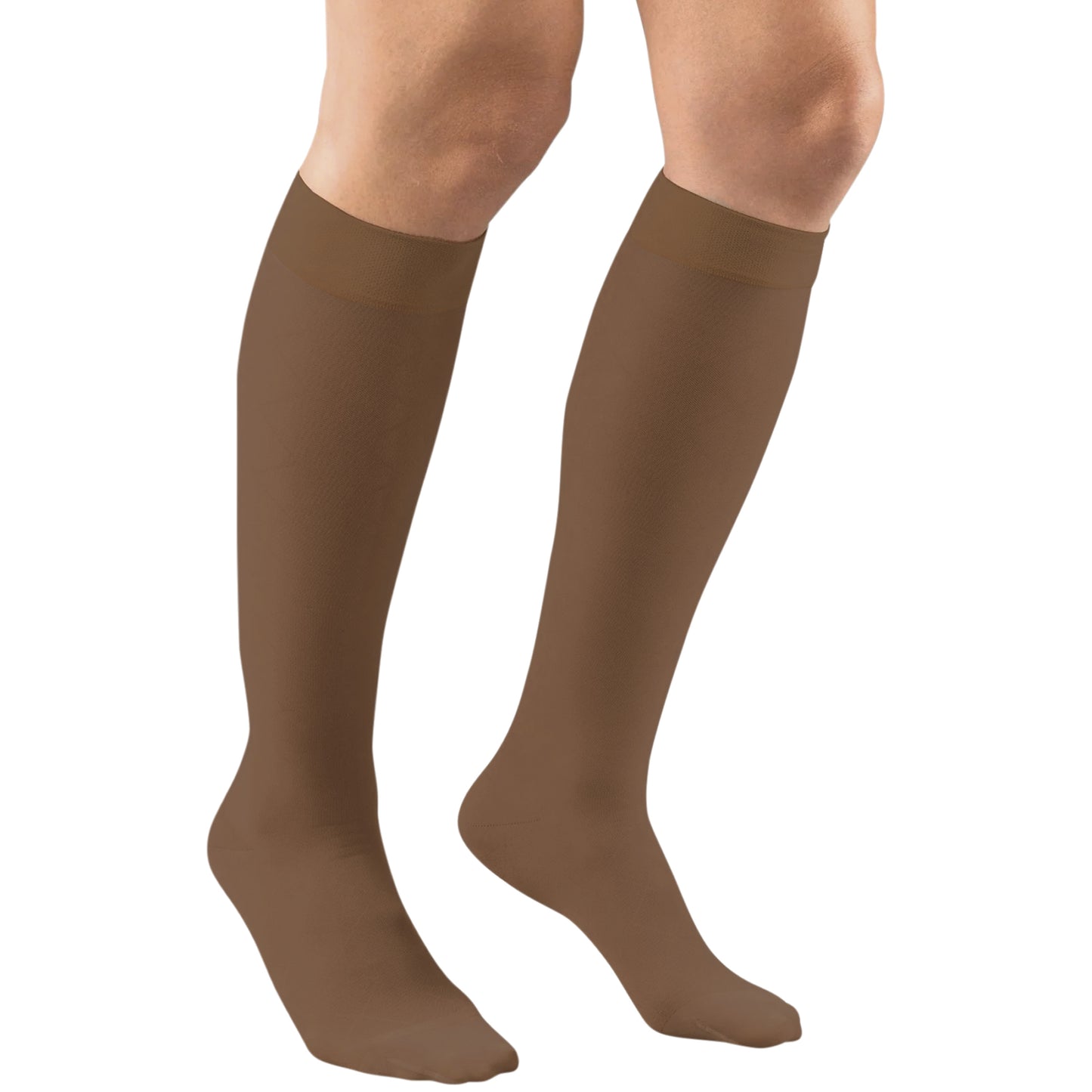 Truform Sheer Compression Stockings, 15-20 mmHg, Women's Knee High Length, 20 Denier
