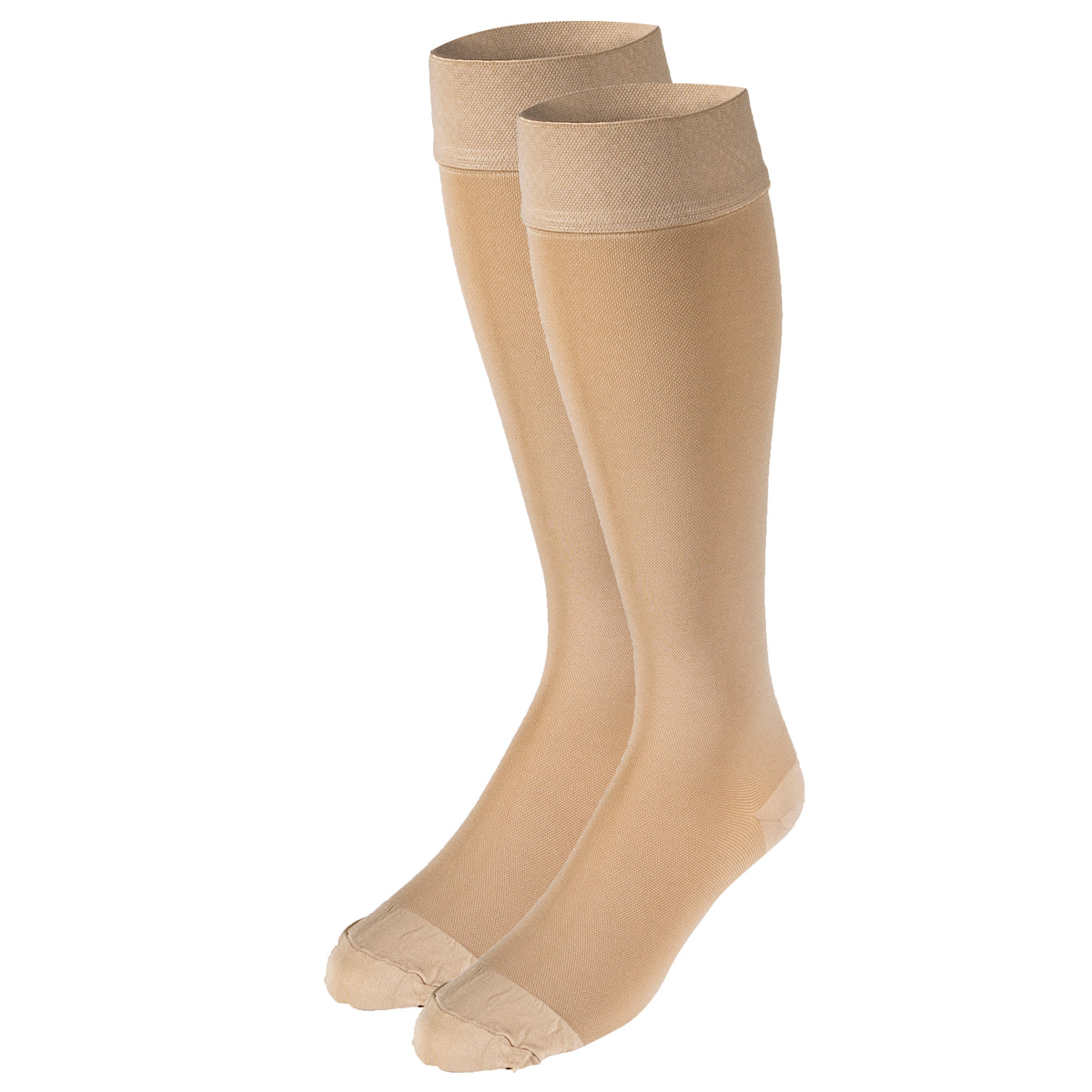 Truform 20-30 mmHg Compression Stockings for Men and Women, Knee High Length, Dot Top, Closed Toe