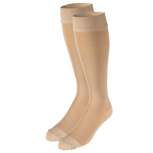 Truform 20-30 mmHg Compression Stockings for Men and Women, Knee High Length, Dot Top, Closed Toe