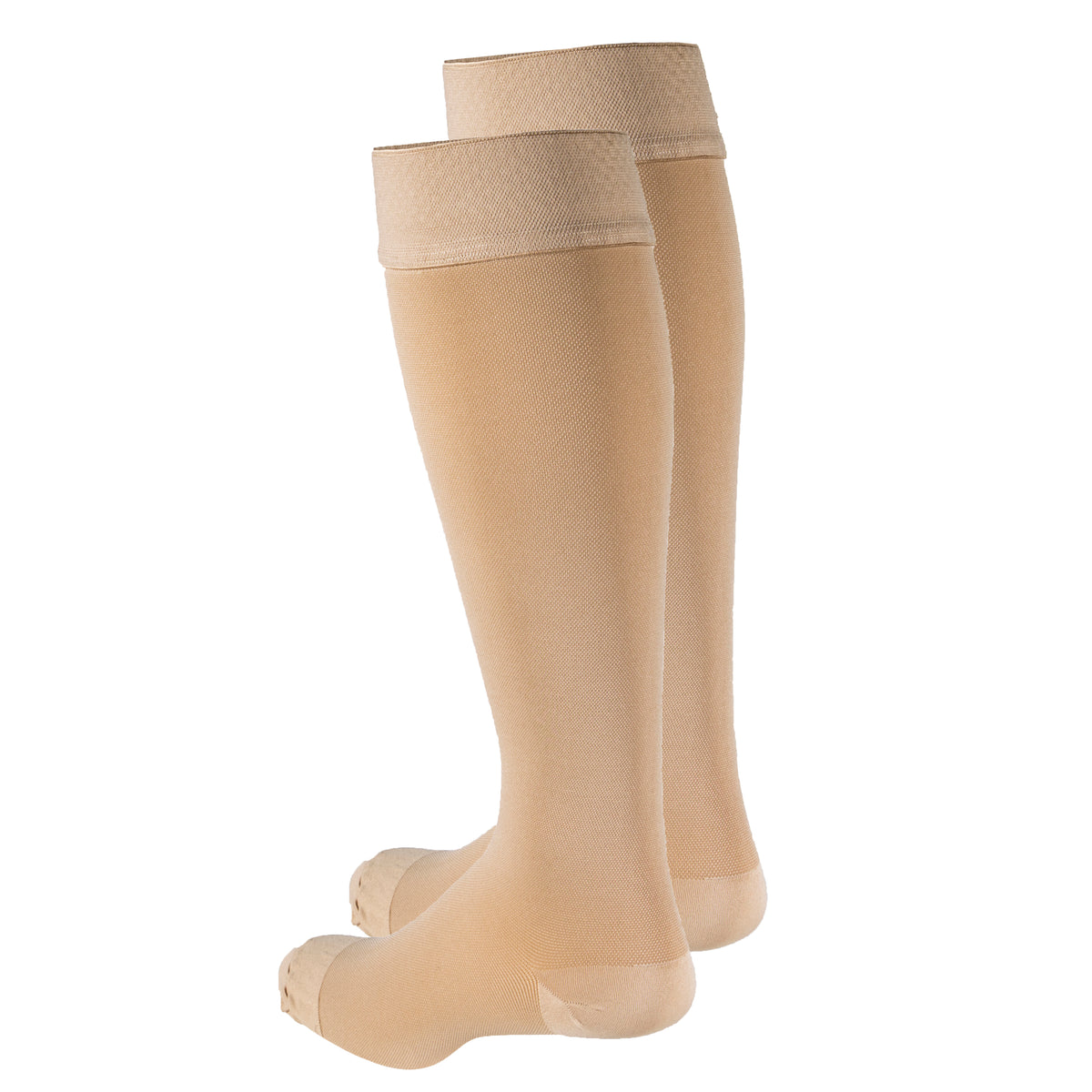 Truform 20-30 mmHg Compression Stockings for Men and Women, Knee High Length, Dot Top, Closed Toe