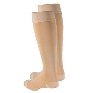 Truform 20-30 mmHg Compression Stockings for Men and Women, Knee High Length, Dot Top, Closed Toe