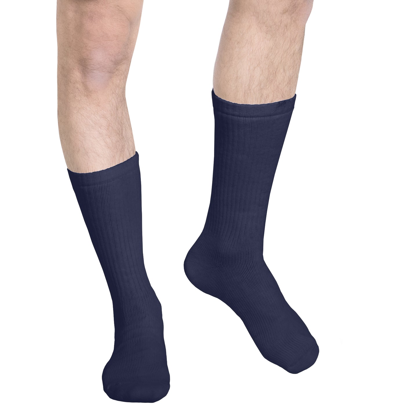 Truform Mid Calf Compression Socks for Men, 15-20 mmHg Medical Support, Crew Length