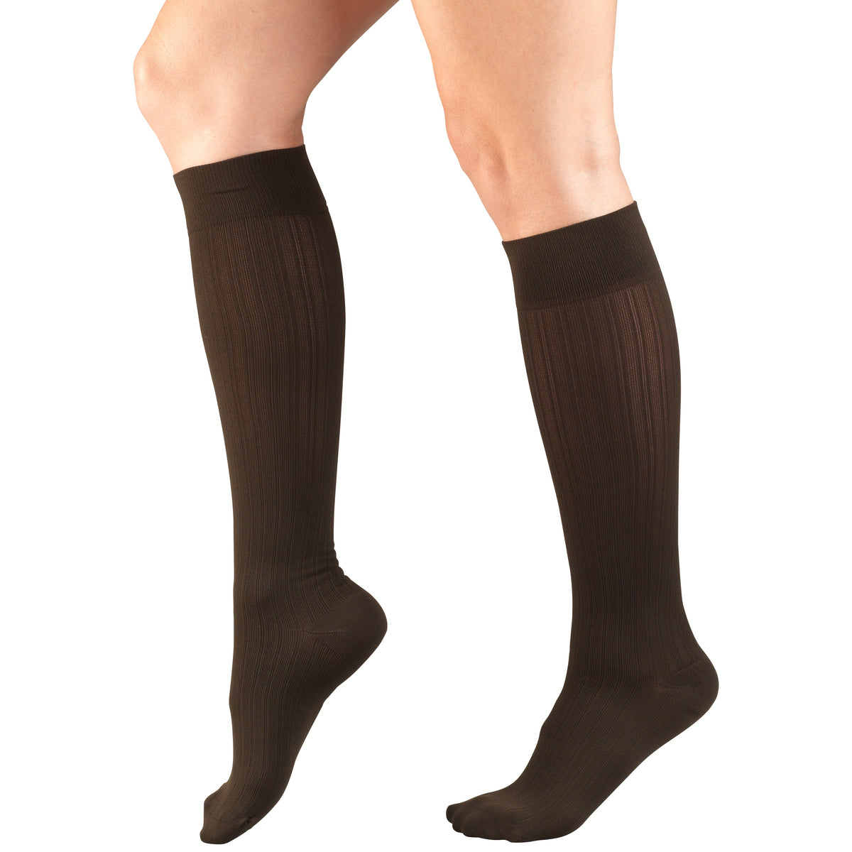 Truform Compression Socks, 15-20 mmHg, Women's Dress Socks, Knee High Over Calf Length