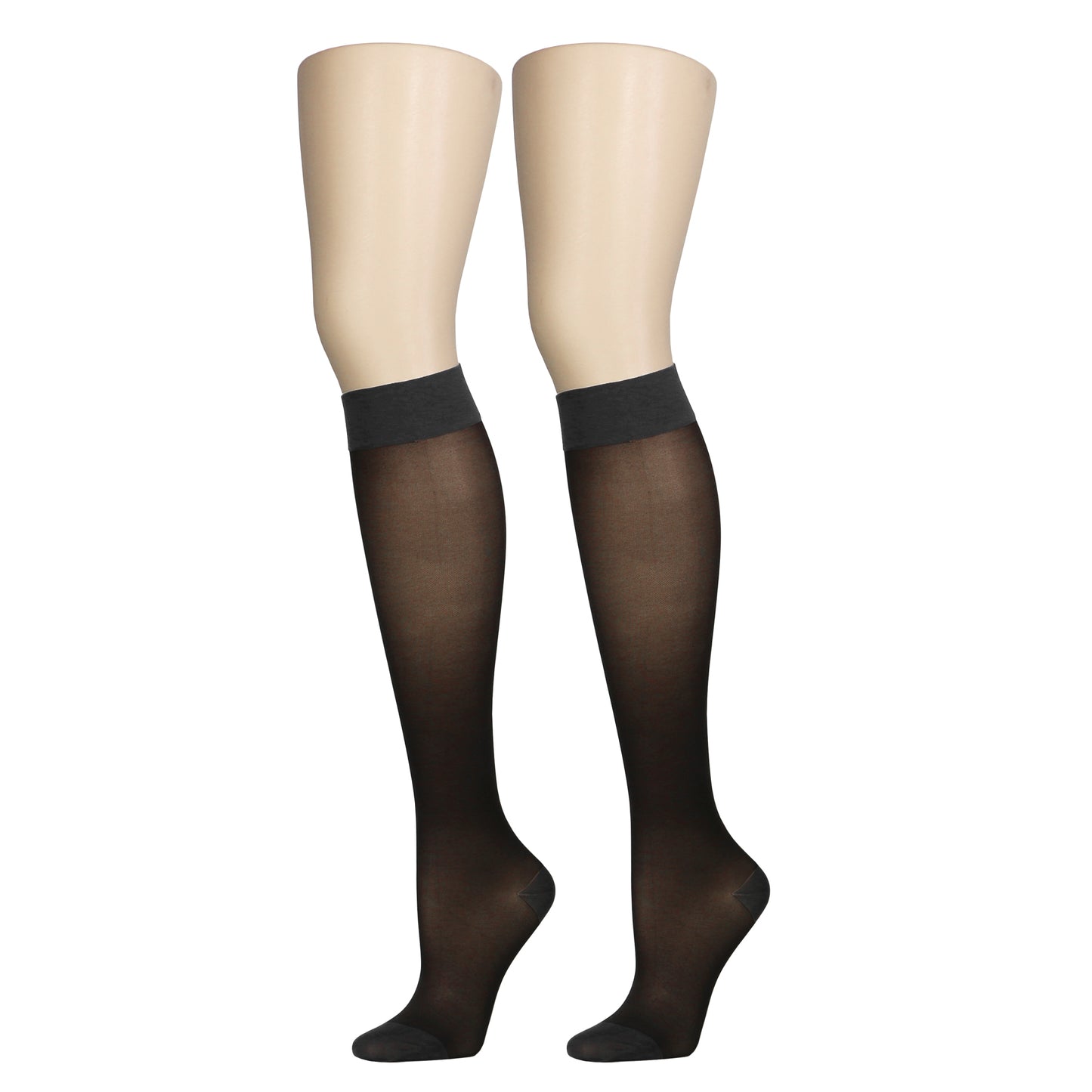 Truform Sheer Compression Stockings, 15-20 mmHg, Women's Knee High Length, 20 Denier