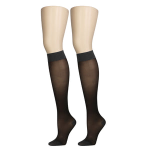 Truform Sheer Compression Stockings, 15-20 mmHg, Women's Knee High Length, 20 Denier