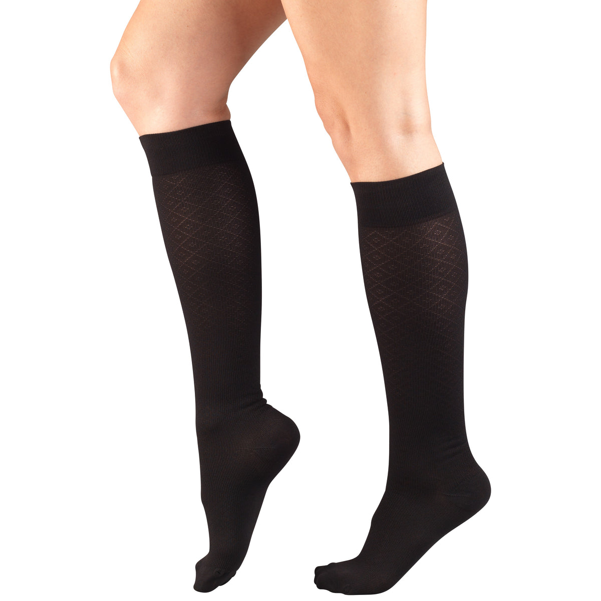 Truform Compression Socks, 15-20 mmHg, Women's Dress Socks, Knee High Over Calf Length