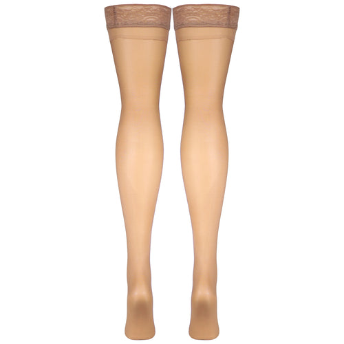 Truform Sheer Compression Stockings, 8-15 mmHg, Women's Thigh High Length, 20 Denier