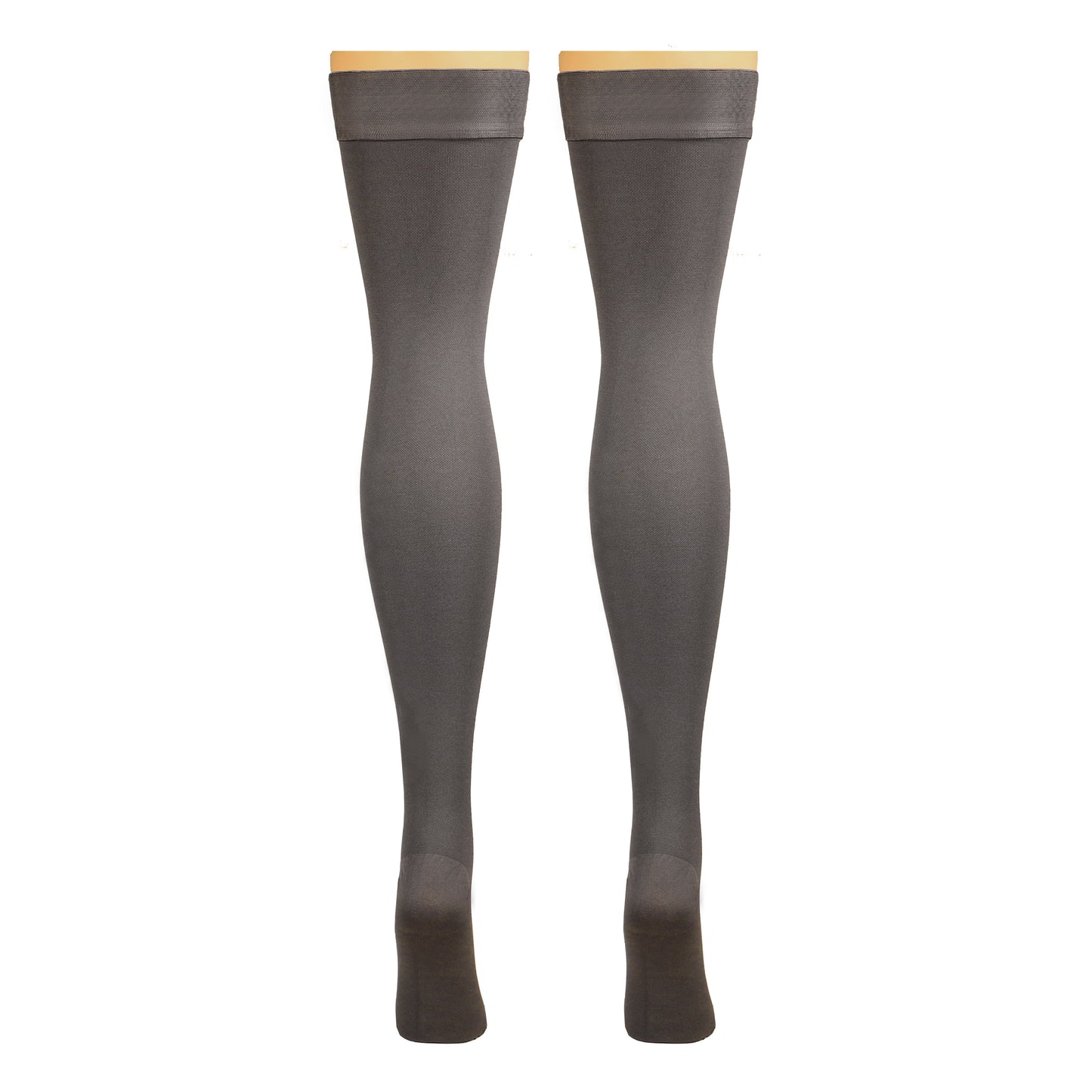 Truform 20-30 mmHg Compression Stockings for Men and Women, Thigh High Length, Dot Top, Closed Toe
