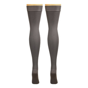 Truform 20-30 mmHg Compression Stockings for Men and Women, Thigh High Length, Dot Top, Closed Toe