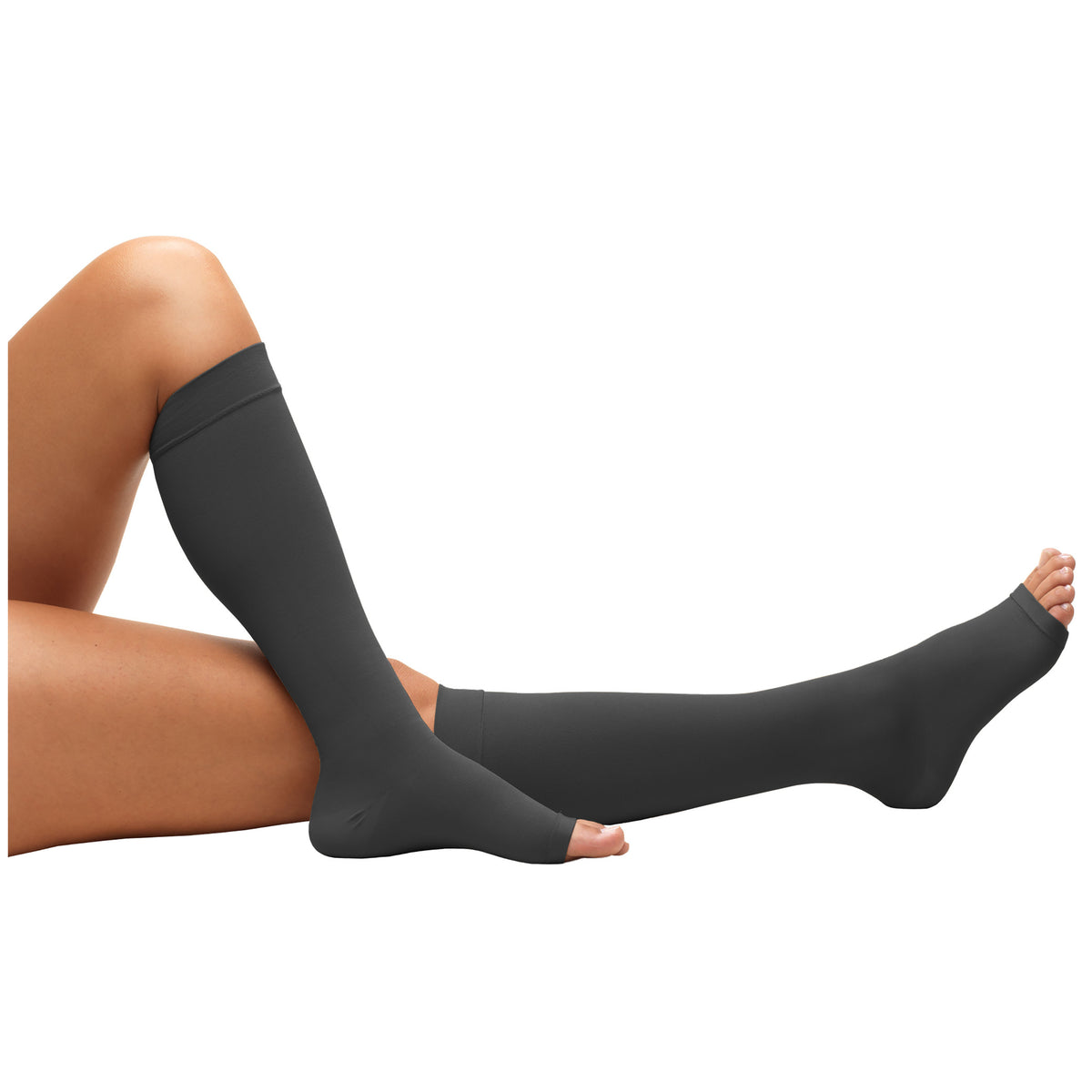 Truform Surgical Stockings, 18 mmHg Compression for Men and Women, Knee High Length, Open Toe