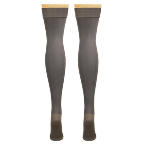 Truform 20-30 mmHg Compression Stockings for Men and Women, Thigh High Length, Dot-Top, Open Toe
