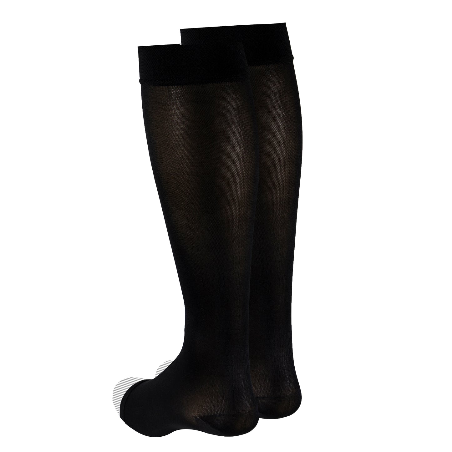 Truform Women's Compression Stockings, 15-20 mmHg, Knee High Length, Open Toe, Opaque