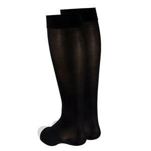 Truform Women's Compression Stockings, 15-20 mmHg, Knee High Length, Open Toe, Opaque
