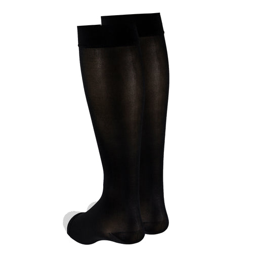 Truform Women's Compression Stockings, 15-20 mmHg, Knee High Length, Open Toe, Opaque