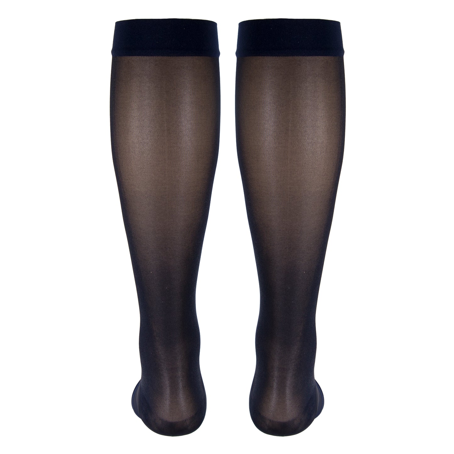 Truform Sheer Compression Stockings, 15-20 mmHg, Women's Knee High Length, Open Toe, 20 Denier