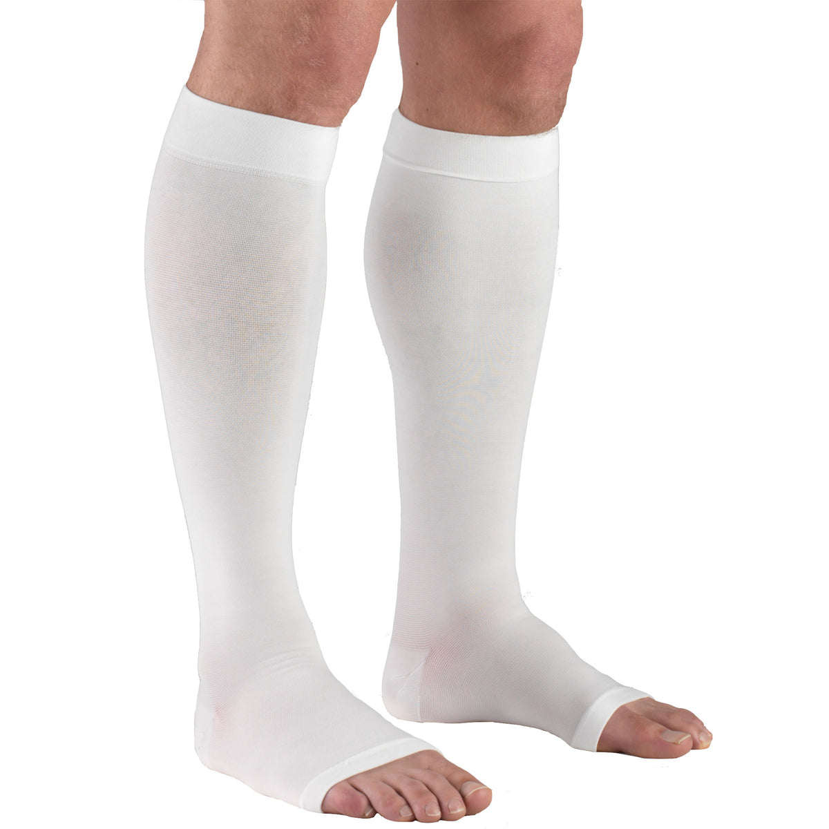 Truform 30-40 mmHg Compression Stockings for Men and Women, Knee High Length, Open Toe