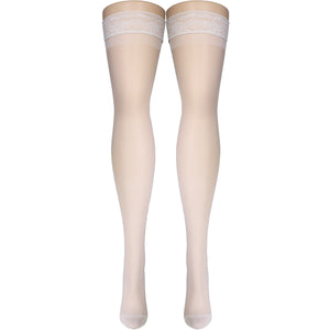 Truform Sheer Compression Stockings, 15-20 mmHg, Women's Thigh High Length, 20 Denier