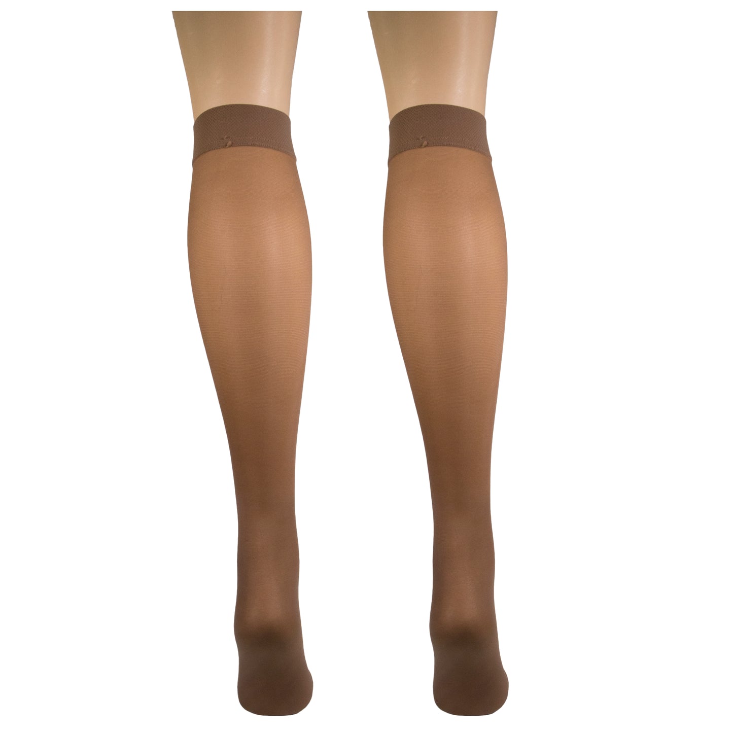 Truform Sheer Compression Stockings, 8-15 mmHg, Women's Open Toe, Knee High Length, 20 Denier