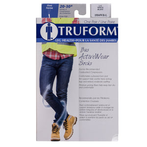 Truform Compression Socks, 20-30 mmHg, Men's Gym Socks, Knee High Over Calf Length