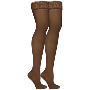 Truform Sheer Compression Stockings, 20-30 mmHg, Women's Thigh High Length, 30 Denier