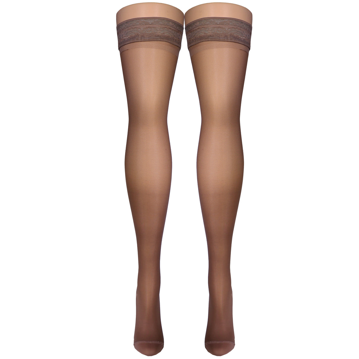 Truform Sheer Compression Stockings, 15-20 mmHg, Women's Thigh High Length, 20 Denier