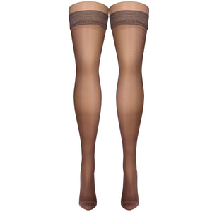 Truform Sheer Compression Stockings, 15-20 mmHg, Women's Thigh High Length, 20 Denier