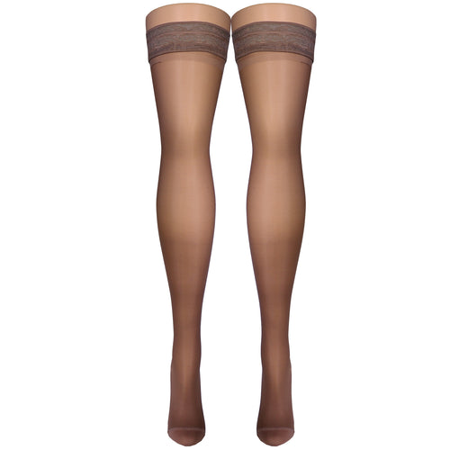 Truform Sheer Compression Stockings, 15-20 mmHg, Women's Thigh High Length, 20 Denier