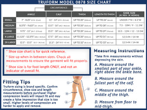 Truform 15-20 mmHg Compression Stockings for Men and Women, Thigh High Length, Dot Top, Open Toe