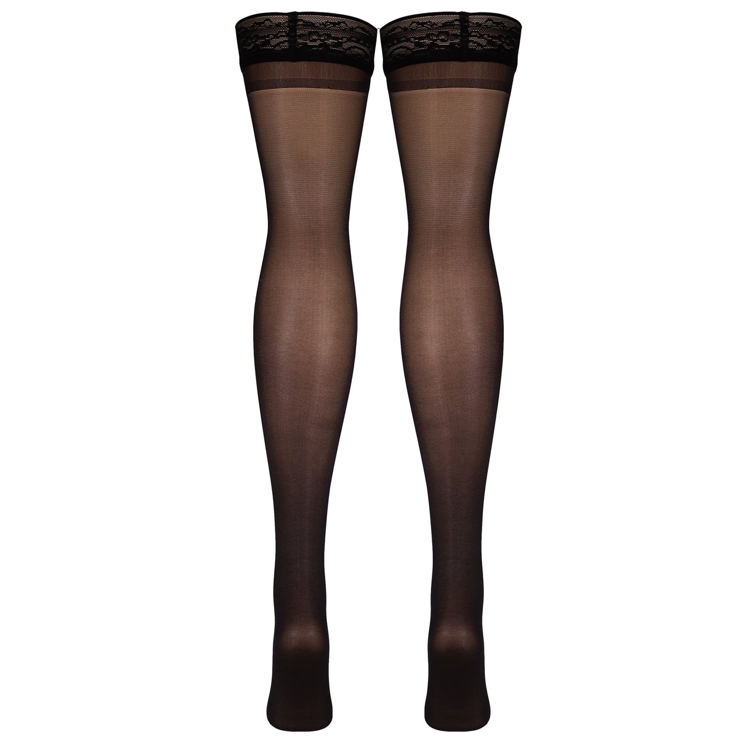 Truform Sheer Compression Stockings, 8-15 mmHg, Women's Thigh High Length, 20 Denier