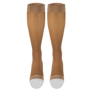 Truform Sheer Compression Stockings, 15-20 mmHg, Women's Knee High Length, Open Toe, 20 Denier
