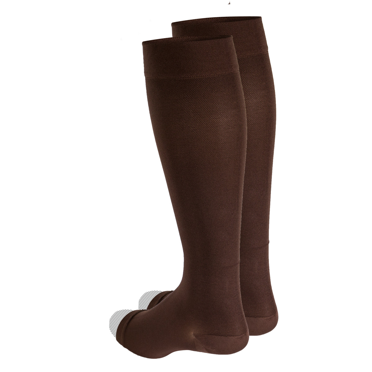 Truform 20-30 mmHg Compression Stockings for Men and Women, Knee High Length, Open Toe