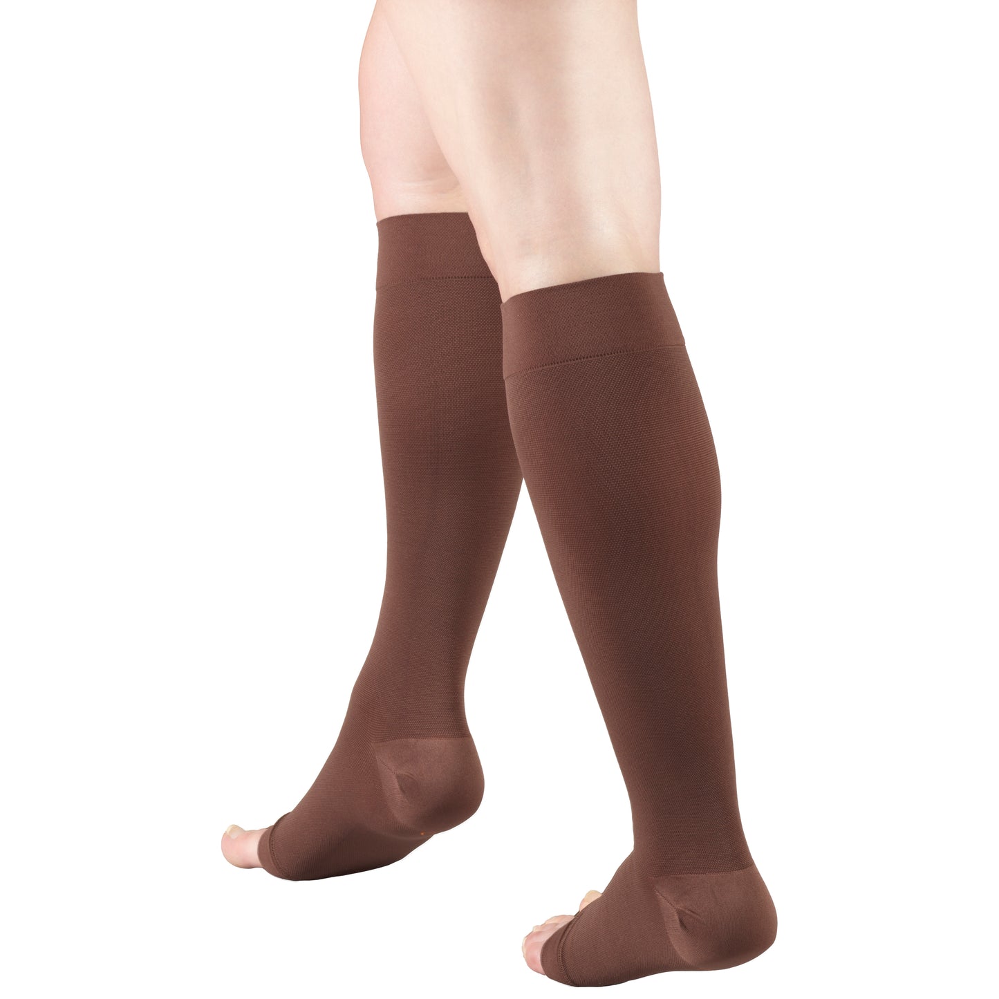 Truform 20-30 mmHg Compression Stockings for Men and Women, Knee High Length, Open Toe