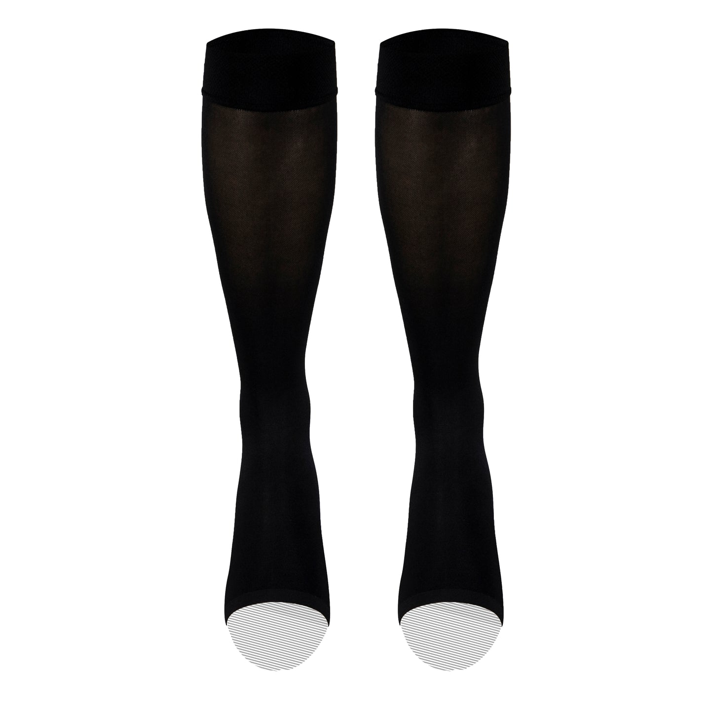 Truform Women's Compression Stockings, 15-20 mmHg, Knee High Length, Open Toe, Opaque