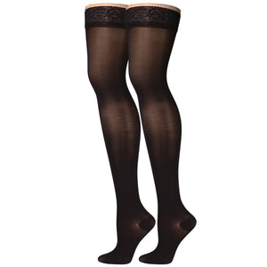 Truform Sheer Compression Stockings, 20-30 mmHg, Women's Thigh High Length, 30 Denier